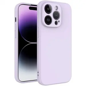 Fashion Phone Case for iPhone17Promax 16pro 16E 15Plus 14 13 12 11 Pro Max,Cute Thin Slim Soft Rubber Plain Smooth Gel Cover for Women Girl, Matte Solid Protective & Shockproof