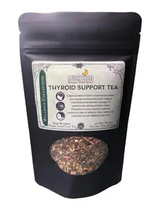 Lunation Stores Thyroid Support Tea 45g | Balance Stress | Adaptogen | Low Thyroid | Loose Leaf | Ashwagandha | Dandelion | Herbal Beverage