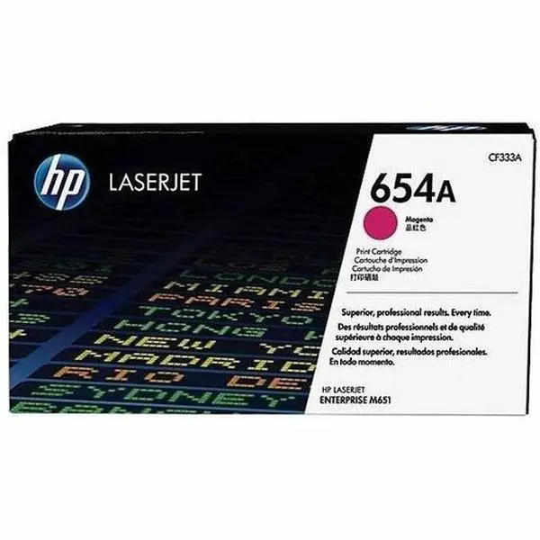 HP 654A Magenta Original LaserJet Toner Cartridge, CF333A