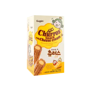 GUGEN Korean Cheese Cream Filled Rice Crackers - Crispy Snack, 12 Packs x 20g GUGEN Korean Cheese Cream Filled Rice Crackers - Crispy Snack, 12 Packs x 20g