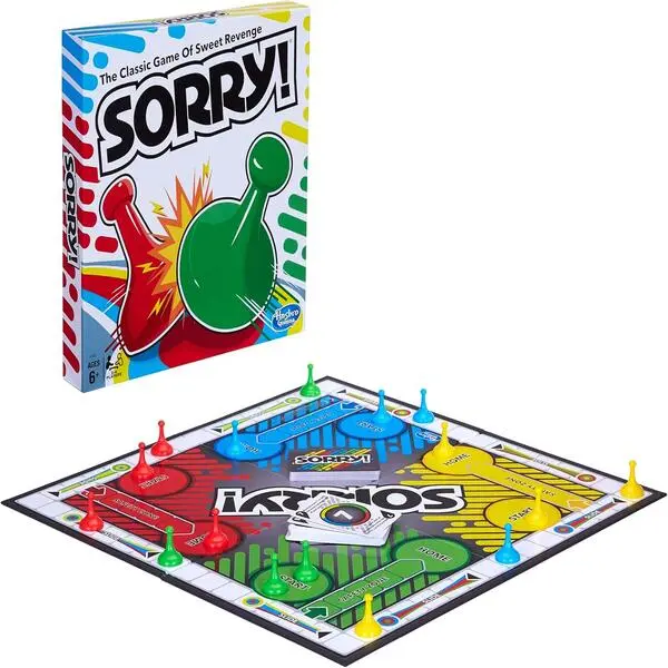 Classic Board Games for Kids Ages 6 and Up, Family Board Game with 4 Pawns, Fun Indoor Game for Children and Families