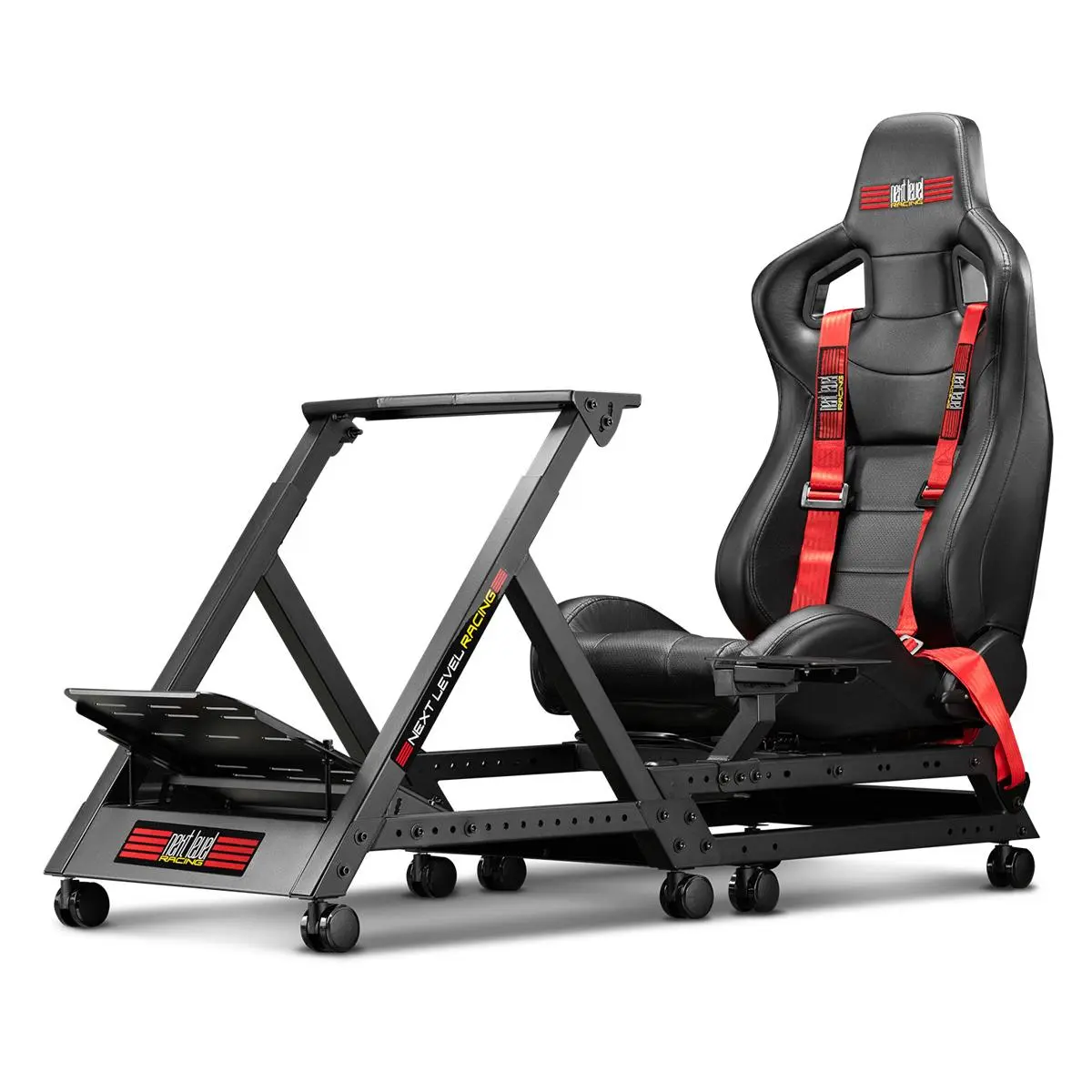 Next Level Racing GTtrack Simulator Cockpit Chair, Race Car-Shaped Gaming Furniture with Integrated Simulator Seat for Indoor Use