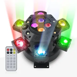 PAIDUN 6 Arms Bee Eyes RGBW Moving Head Light Laser Beam Disco Bar DJ KTV Party Show Stage Lighting