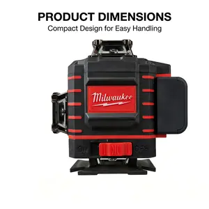 Milwaukee M12 Cross Laser Level,Automatic Adjustment Function,Vertical Cross Light Layout,Simple Operation Mode,Small Size Easy To Place,Used In Home Decoration,Wall Installation And Indoor Renovation Positioning Operation. tool job site power green