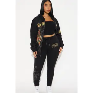 Ed Hardy Deja Vu Tiger Jogger - Black F