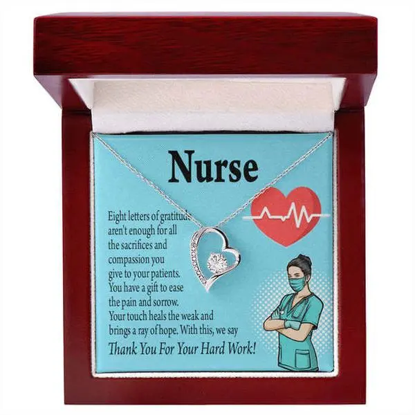RN Nurse Forever Necklace w Message Card