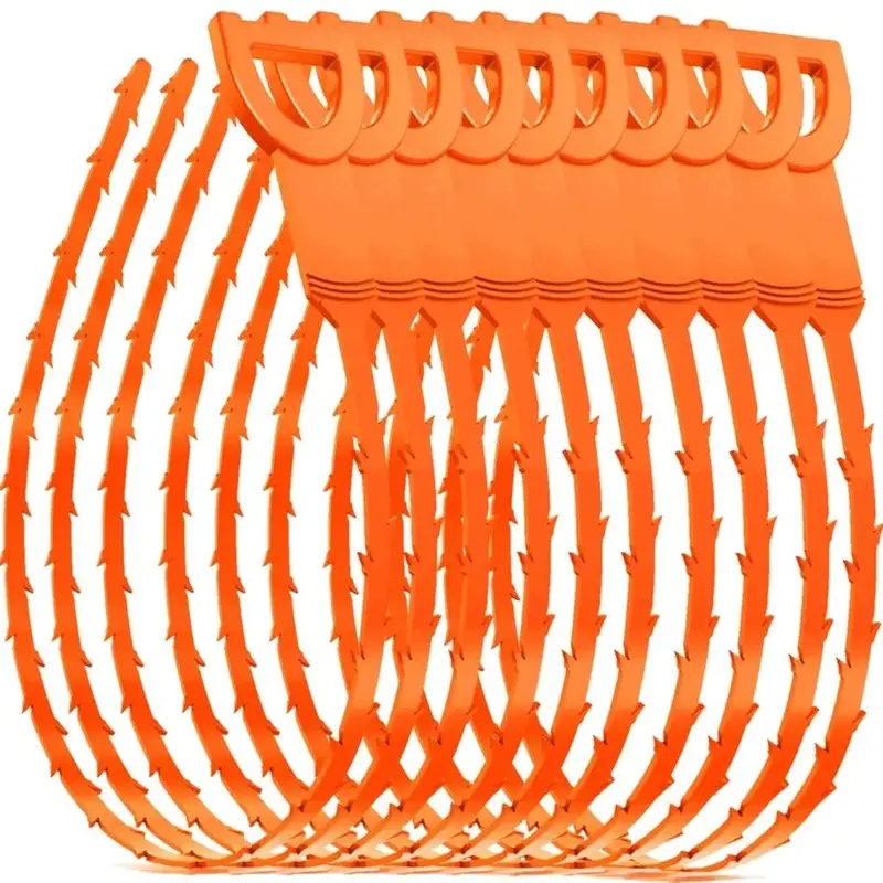 10pcs Plastic Hair Cleaning Rods, Drainage Anti-blockage Removers, Flexible Sewer Cleaning Wands, Bathroom Accessory
