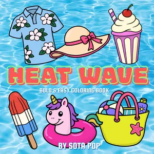 Heat Wave: Bold & Easy Summer Coloring Book