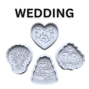 WEDDING cutter and stamps 2" baking, arts and crafts Bakeware Set