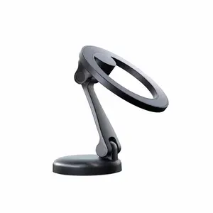 Adjustable Foldable Full Metal Neodymium Magnetic Rotating Universal Phone Holder and Mount for Car and Table Stand Suitable for All Smartphones