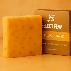 Citrus Forge Men’s Soap Bar – Premium Handmade Soap with Fresh Citrus, Smoky Woods & Amber – Hydrating, Long-Lasting Clean for Men