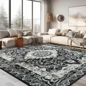 1 count, Area Rugs Washable Living Room Rug,Vintage Soft Boho Area Rug,Non-Slip/Non-Shedding Print Floor Carpet for Dining Room,Bedroom