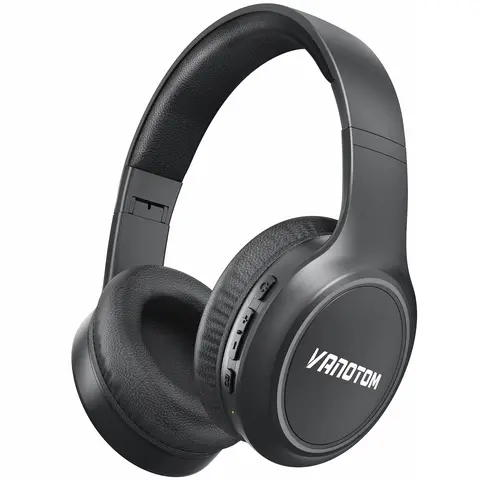 VANOTOM Foldable Over-Ear Wireless Bluetooth Headphones - HiFi Bass, Long Battery Life, Memory Foam Cushion, Cable Connection, Mobile Charging Compatibility, for Gaming Sports Work | backtoschool