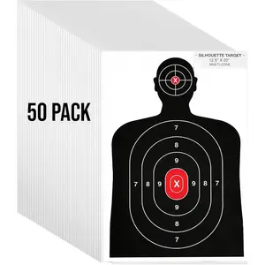 14x22 Silhouette Paper Shooting Targets| Airsoft Range Practice Accessory