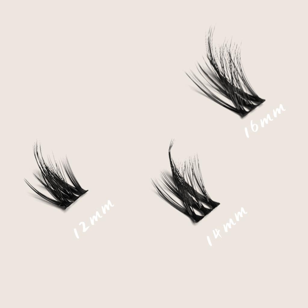 JVLBEAUTY【Night Elf】 Original Euro-American Style False Eyelashes, D Curl, Voluminous, Individual Clusters, Asian-Inspired Comic Look