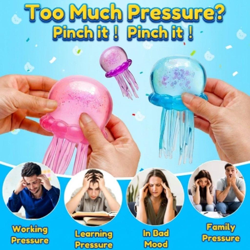 3 pack Squeeze Stress Ball & Ice Squeeze Cube, Sensory Fidget Toys for Anxiety and Stress Relief