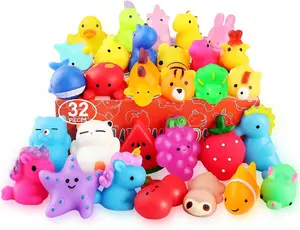 Squishies, 32 Pack Mochi Squishy Toys - Kawaii Cat Squishys Slow Rising Animals - Party Favors, Goodie Bag, Birthday Gifts, Mini Squishies Stress Reliever