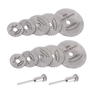 Saiper 12 count/2Sets HSS Circular     Discs with 2 count 1/8" Shank Extension Rod for Dremel Rotary Tool Mandrel