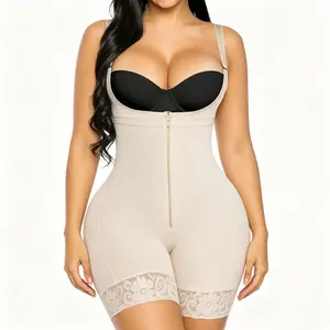 Fajas Colombianas for Women, Tummy Control Body Shaper Bodysuit, Butt Lifter Shapewear with Zipper for Everyday Wear