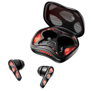 New Wireless Earbuds Bluetooth 5.4 Gaming Headphones, Low Latency, 360° Spatial Sound, LED Light, 25H Battery Life, for E-Sports, Mobile Gaming & Music swimming