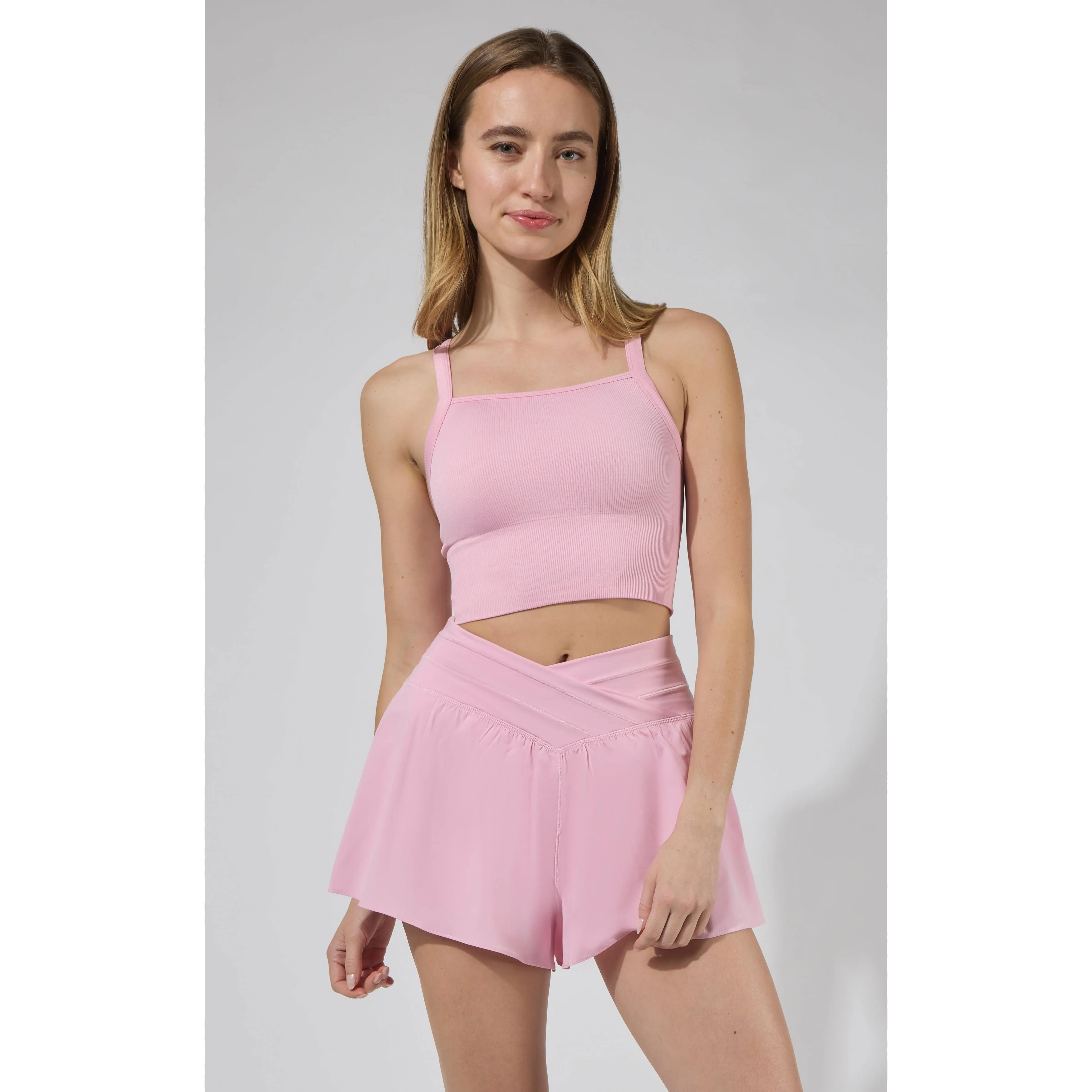 Seamless Bra Tank & Crossover Short Set