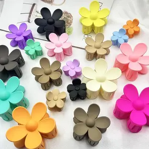 Frosted Flower Claw Clip Back of Head Hair Clip Ponytail Bun High-End Hair Clip Shark Clip