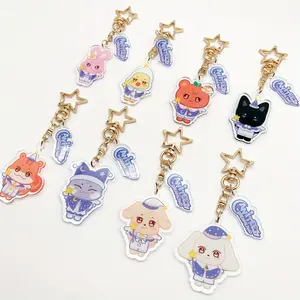 1 Piece,Kpop Keychain, Cartoon Animal Star Key Chain, Bag Pendant, Car Home Decor, Fashion Accessory, Hongjoong Seonghwa Yunho Yeosang San Mingi Wooyoung Jongho,Birthday Gift, Celebrity Merchandise
