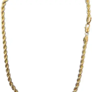 Gold Plated Rope Chain 14k Gold Plated with Simple Design and No Additional Features
