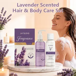 Lavender Scented Hair & Body Care Set, Daily Gentle Cleansing & Moisturizing, Scalp & Skin Nourishment, Complete Bath & Shower Kit