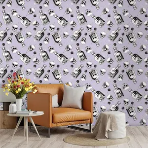 Halloween Theme Wallpaper, Magic Style, PVC Material, Peel and Stick, Kitchen/living Room/bedroom Decor, Large Area Wall Transformation