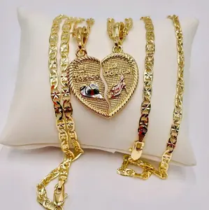 LA TOXICA EL TOXICO set of hearts chains Gold-plated