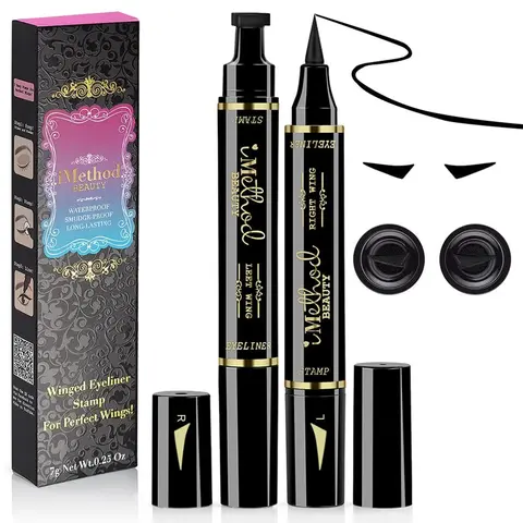 iMethod Eyeliner Stamp - Perfect Wing Cat Eye Stamp, Wing Eyeliner Stamp Tool, Liquid Eye Liner, Waterproof & Smudgeproof, 10 mm, Cosmetic