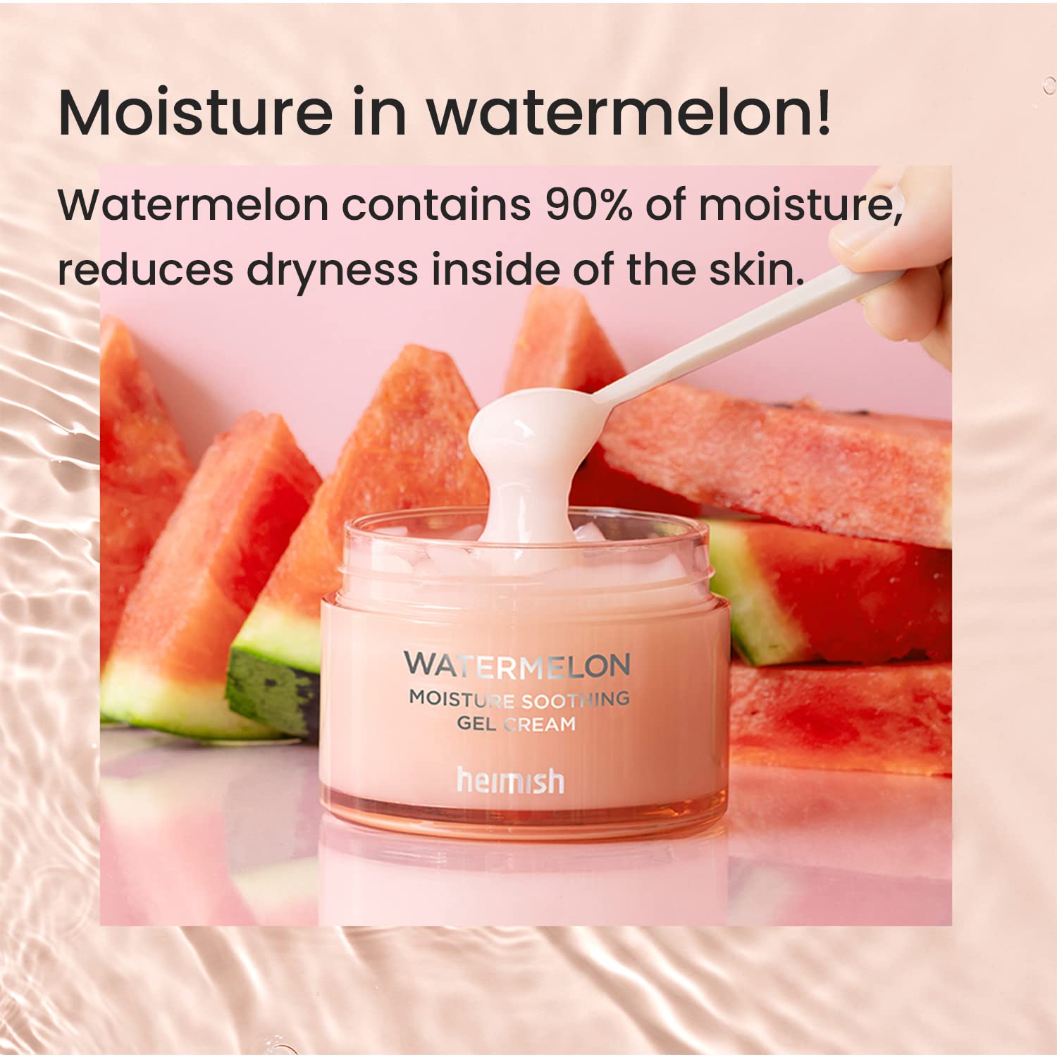 [Heimish] Watermelon Moisture Soothing Gel Cream 110ml – Hydrating & Cooling Gel for Face and Body, Soothes Redness, Hypoallergenic Formula