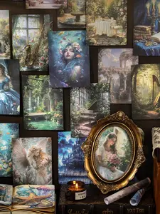 Dome Time Series 20 Pieces 4 Styles Retro Background Planner Decoration Collage Base Materials for Creative Projects