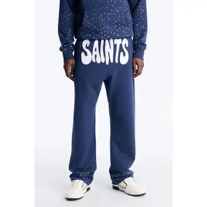 Saints Rhinestones Sweatpants - Navy
