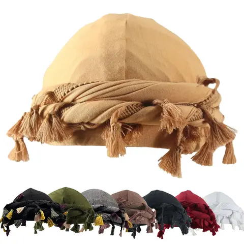 1pack Ethnic Style Men's Headscarf Hat, Elastic Hair Care Braid Hat, Satin Lining Head Hat, Turban Beanie Hat With Tassel Detail, Gift Idea