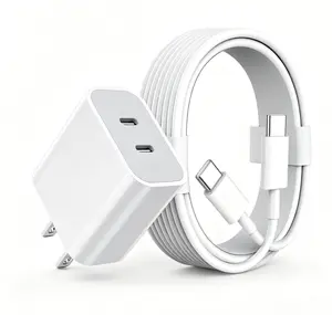Charger Fast Charging 10FT - 20W 2Port  Type C Charger Block with 10FT Type C to C Cable Compatible with iPhone 17/17 Pro/17 Pro Max/Air/16/16e/15, iPad Pro, iPad Air