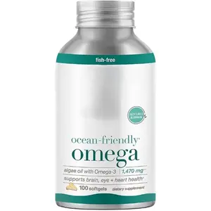 Ocean-Friendly Algae Oil Omega-3 Supplement | 1,470 mg | 100 Softgels