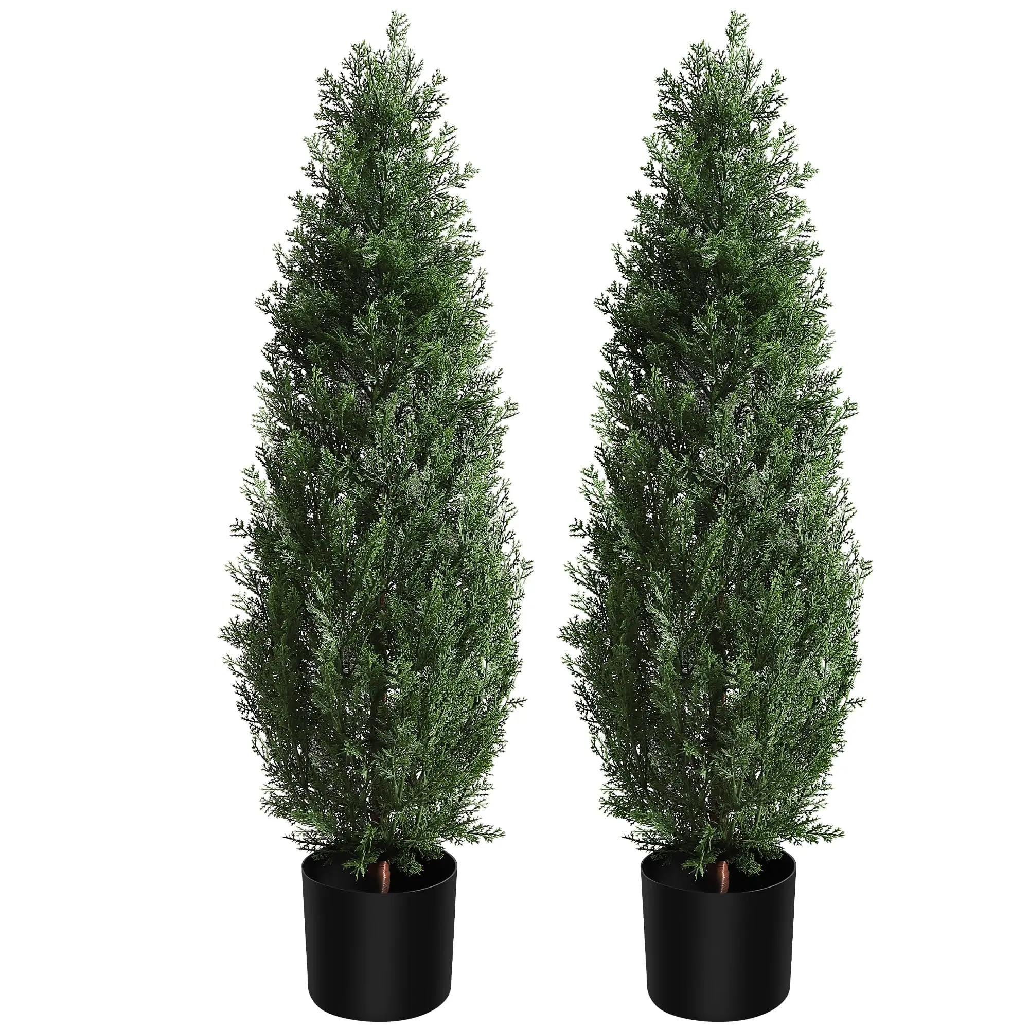 【GARVEE】Artificial Topiary Tree 2-Set,3ft Artificial Cedar Topiary Trees for Outdoor & Indoor Decor,Artificial Topiary Boxwood Tree, Faux Shrub Uv Protection for Longer Life