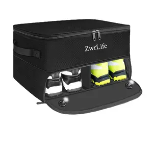 ZwrLife Golf Trunk Organizer Waterproof Car Golf Locker with Ventilated Compartment for 2 Pair Shoes Balls Tees Cap Clothes Gloves Accessories Gifts for Men Women