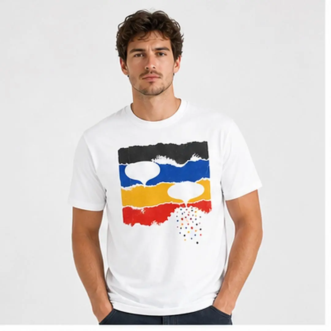 Conversation Weather Men's White Graphic T-Shirt Short Sleeve Crew Neck Cotton Blend Conversation Starter Weather Graphic Tee for Men, Abstract Social Mood Design, Unique Casual Top original statement print casual everyday tee weekend