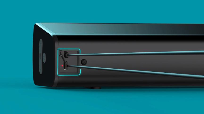 Creative Stage Air V2 Compact Under-Monitor USB Soundbar for PC, with Bluetooth 5.3, Dual-Driver and Passive Radiator, up to 6 Hours of Playtime, Compatible with PS5 and Nintendo Switch Audio Portable  Speakers Wireless