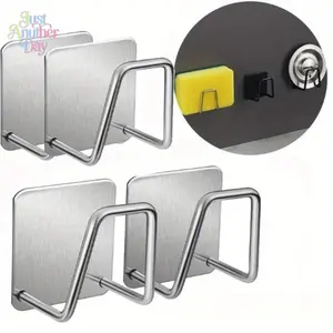 12/8/6/4 Counts Stainless Steel Storage Rack,Kitchen Sink Drain Drying Rack,Kitchen Counter,Bathroom Sponge Rack, Cleaning Sponge Rack,Kitchen Accessories