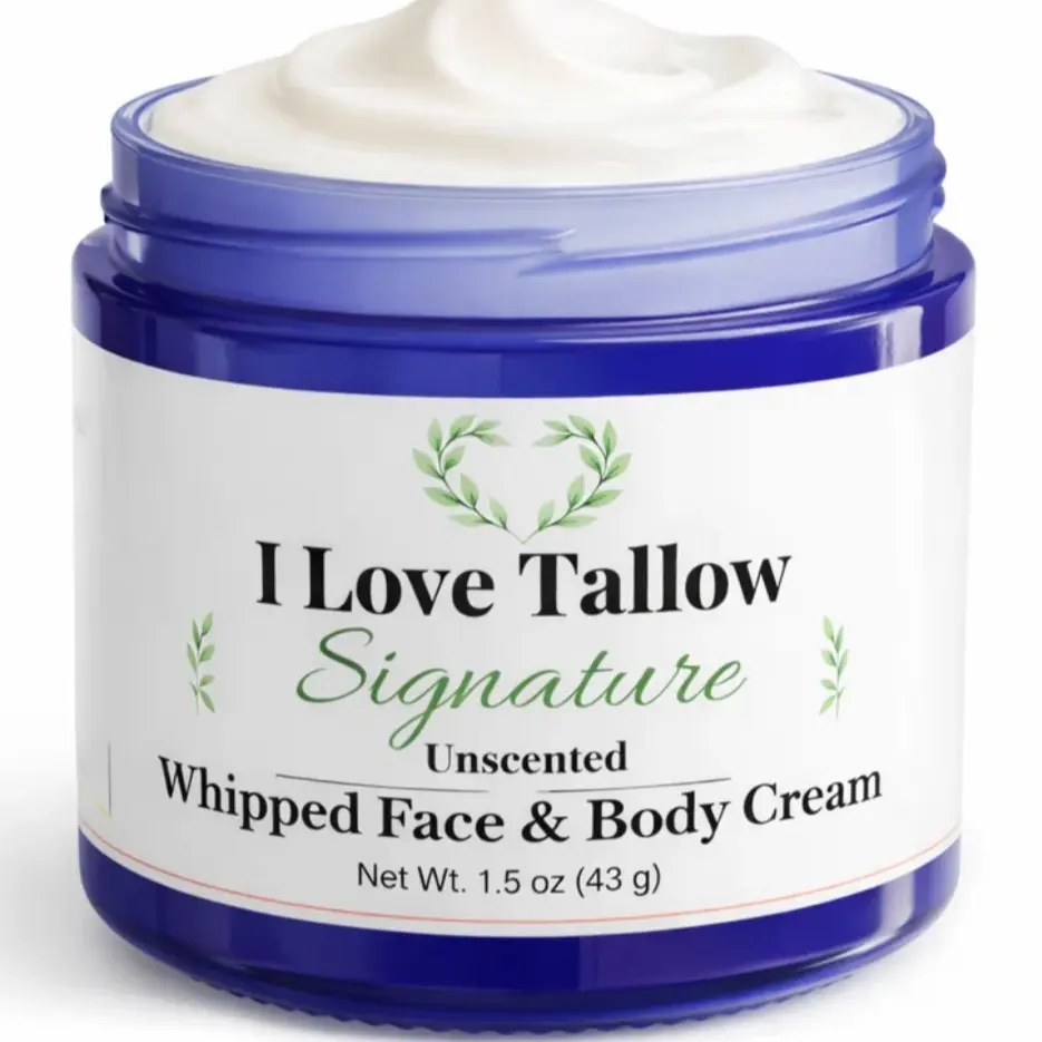 Signature Unscented Whipped Beef Tallow - Grass-Fed, Grass-Finished, Small Batch Skincare