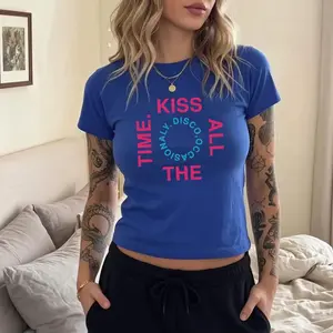 Kiss All The Time. Disco Occasionally Baby Tee T-Shirt Top Harry Album Merch Tour Concert Unisex