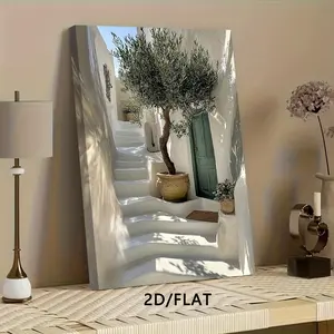 Rustic Olive Tree Canvas Art Print, Frame Wall Decor for Living Room, Bedroom, Home Office - Indoor/Outdoor Use, Spring/Summer Fashion Poster, Olive Tree Decor