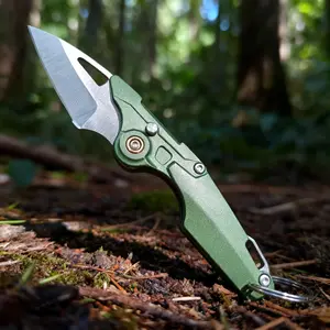 Outdoor Portable 2-in-1 Convertible Wilderness Knife Pocket Knife EDC Sharp Folding Knives - Gifts for Men, Women Multitool Stainless Steel Mini Knife reverse tanto blade