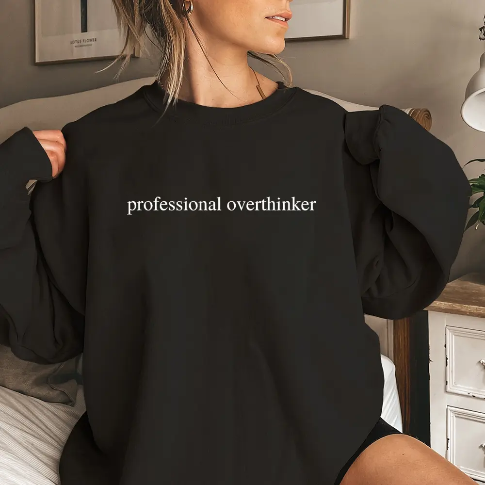 Funny Mental Health Humor Sweatshirt – Viral Cozy Unisex Graphic Crewneck, Soft Cotton Oversized Casual Wear