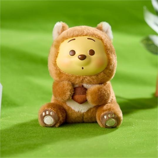 MINISO Wini the Pooh Playful Party Series Soft Vinyl Plush Keychain Figurines - Cute Collectible Backpack Charms & Mystery Blind Box Gifts for Kids & Adults