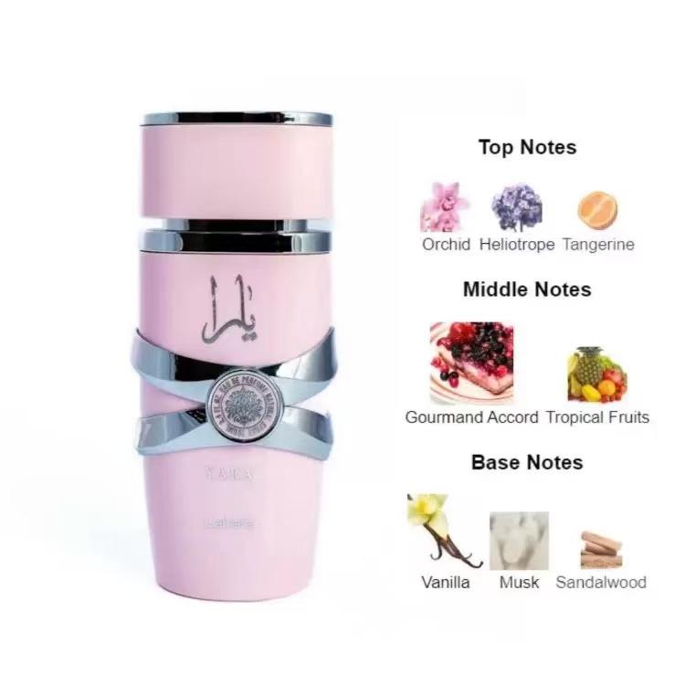Lattafa Yara - Vanilla, Gourmand, Fruity, Floral - Eau de Parfum Long-Lasting Fragrance, 3.40 Ounce / 100 ml